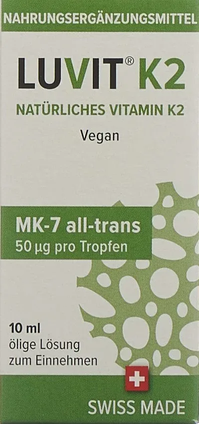 LUVIT K2 Natürliches Vitamin K2 Tropfflasche (10ml)