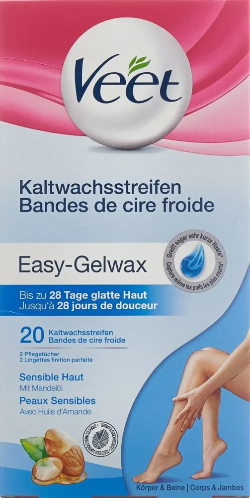 Veet Kaltwachsstreifen Beine & Körper Sensitiv (10x2 Stk)
