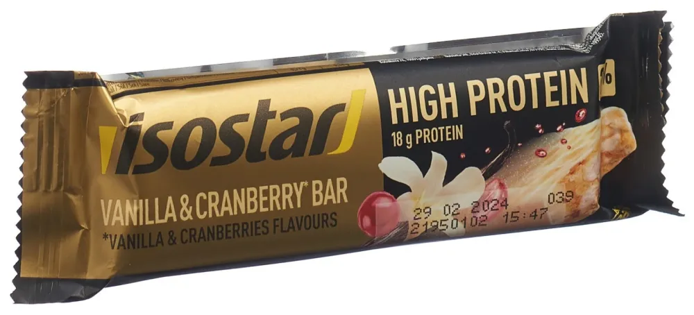 isostar High Protein Riegel Vanilla & Cranberry (55g)