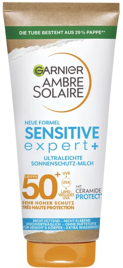 Garnier - Sensitive expert+ Sonnenschutz-Milch LSF 50+, As Sa Adult Lait  Ip50+, 175 ml