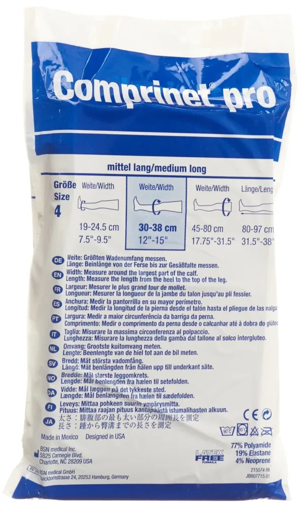 Comprinet pro Thromboseprophylaxe-Strumpf A-G Grösse 4 lang weiss (1 Paar)