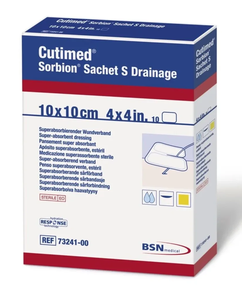 Cutimed Sorbion Sachet S Drainage 10x10cm (10 Stk)