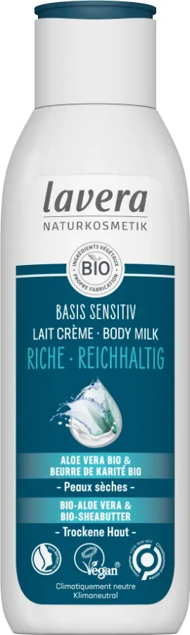 Lavera basis sensitiv Body Milk Reichhaltig Aloe Vera & Sheabutter (250ml)