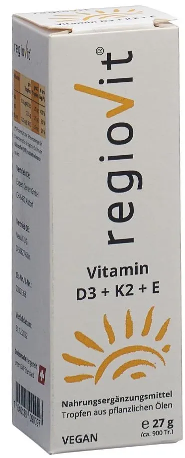 regiovit Vitamin D3 + K2 + E Tropfen (27g)