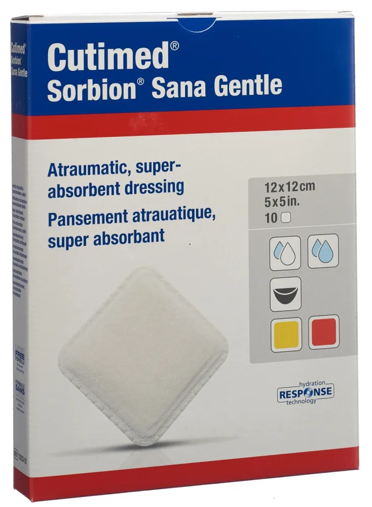 Cutimed Sorbion Sana Gentle 12x12cm (10 Stk)