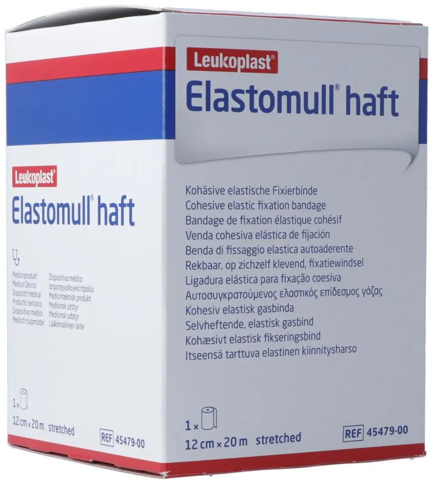 Elastomull haft Gazebinde weiss 20mx12cm Rolle (1 Stk)