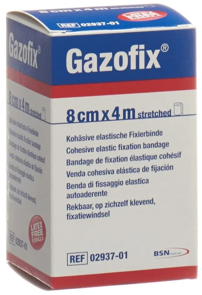 Gazofix kohäsive Fixierbinde 8cmx4m hautfarben latexfrei (1 Stk)
