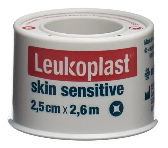 Leukoplast skin sensitive Silikon, 2.5cmx2.6m, Rolle (1 Stk)
