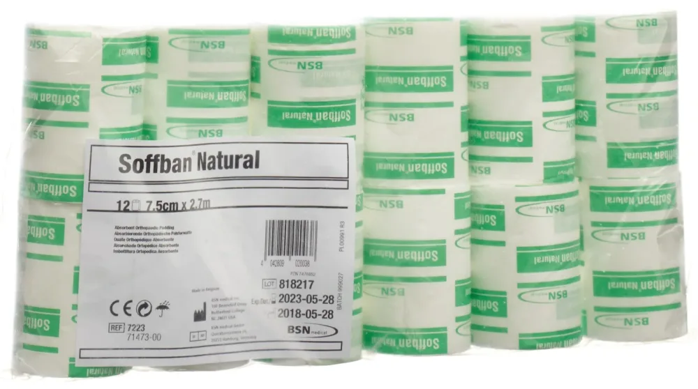 Soffban Natural Polsterbinde 7.5cmx2.7m (12 Stk)