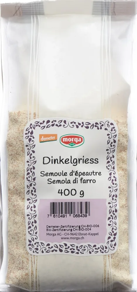 HOLLE Dinkelgriess Bio Demeter Btl 400 g