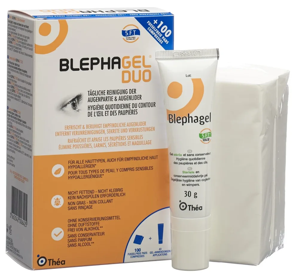 BLEPHAGEL Duo Gel 30g + 100 Pads (1 Stk)