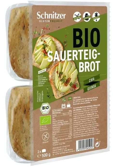 Schnitzer Bio Chia Quinoa Brot glutenfrei (2x250g)