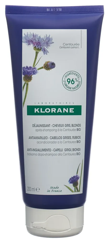 KLORANE - Anti-Gelbstich Pflegebalsam, BIO-Kornblume, 200 ml