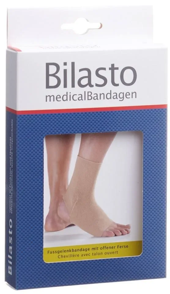 Bilasto Fussgelenkbandage Ferse offen beige XL (1 Stk)
