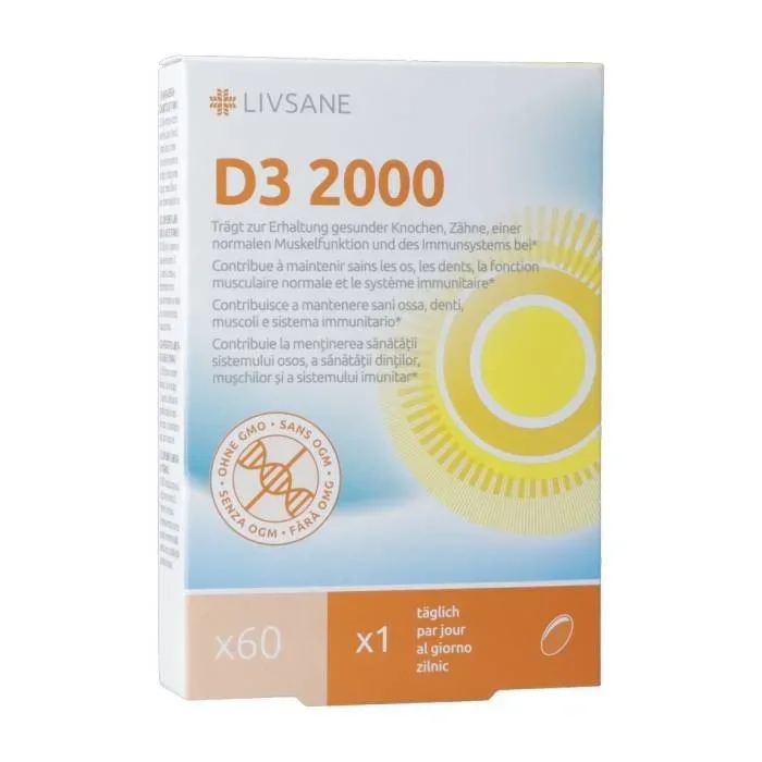 LIVSANE Vitamin D3 2000 Softgelkapseln (60 Stk)