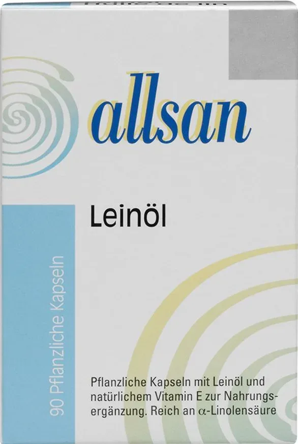 Allsan Leinöl pflanzliche Kapseln (90 Stk)