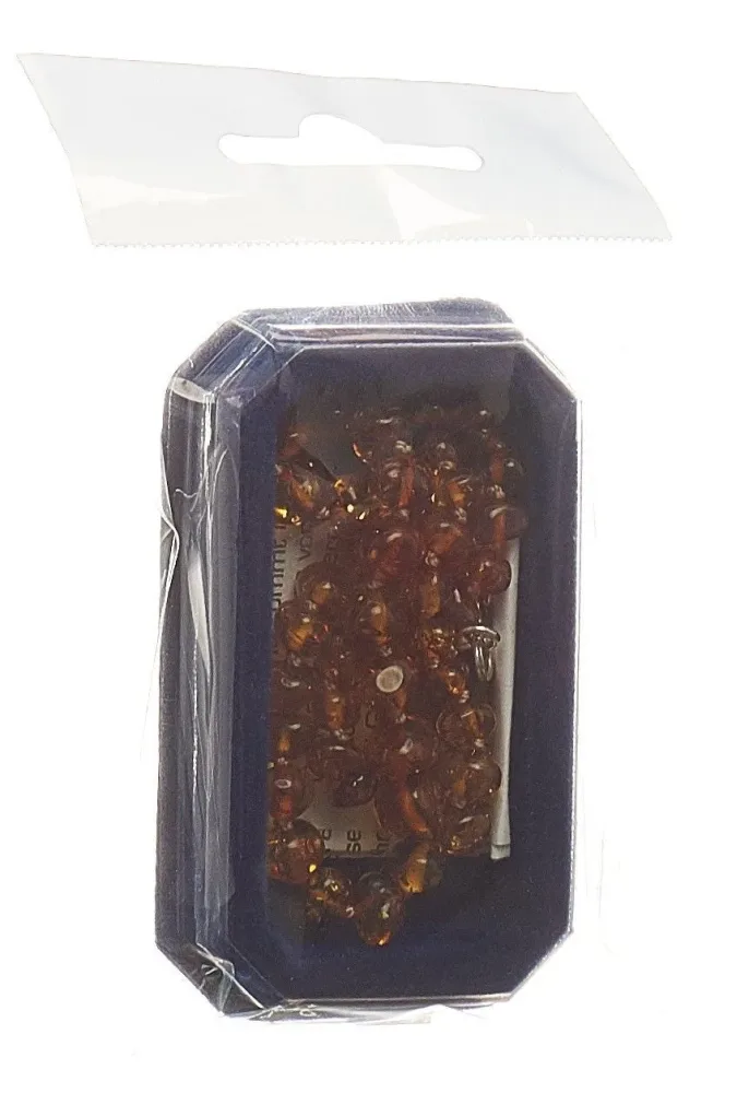 Amberstyle Bernsteinkette 36cm cognac hell Karabinerverschluss (1 Stk)