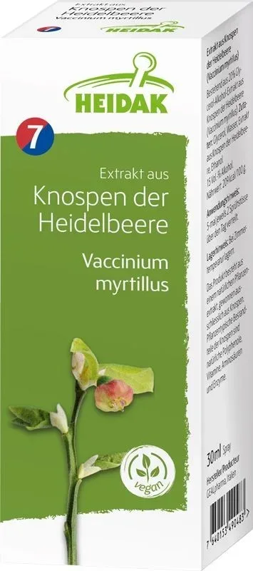 HEIDAK Knospe Heidelbeere Vaccinium myrtillus Glycerin Mazerat (30ml)