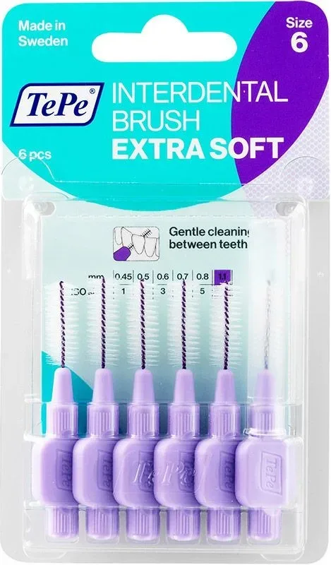 TePe Interdental Brush 1.1mm Extra Soft violett (6 Stk)