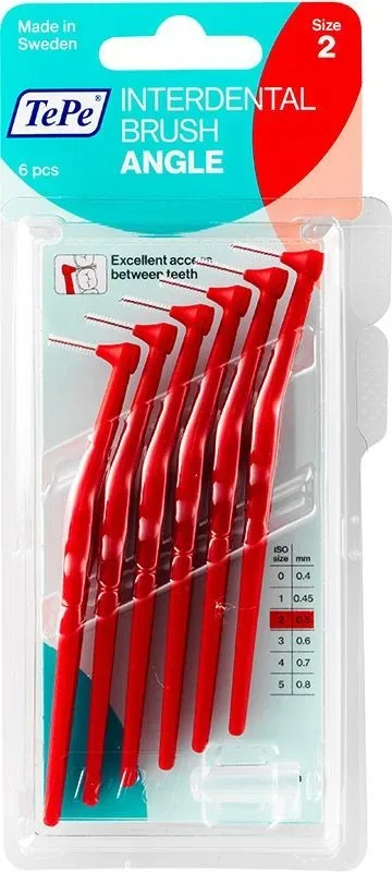 TePe Angle Interdental Brush 0.5mm rot (6 Stk)