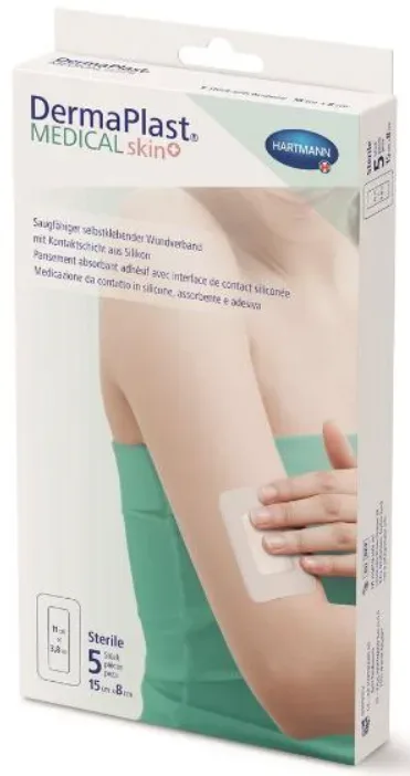 DermaPlast Medical skin+ Vliesverband 15x8cm (5 Stk)