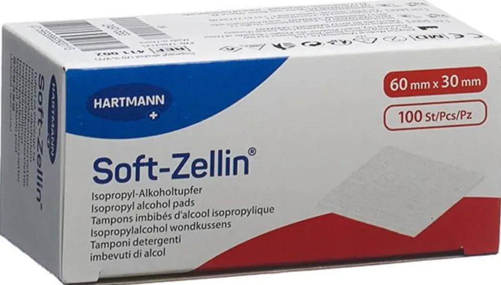 HARTMANN Soft-Zellin Isopropyl-Alkoholtupfer, 60x30mm (100 Stk)