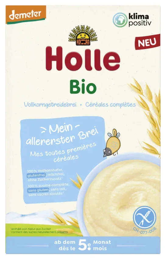 Holle Bio Vollkorngetreidebrei Hafer glutenfrei (250g)