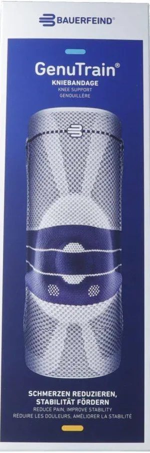 GenuTrain Aktivbandage mit Silikonrand Grösse 6 titan (1 Stk)
