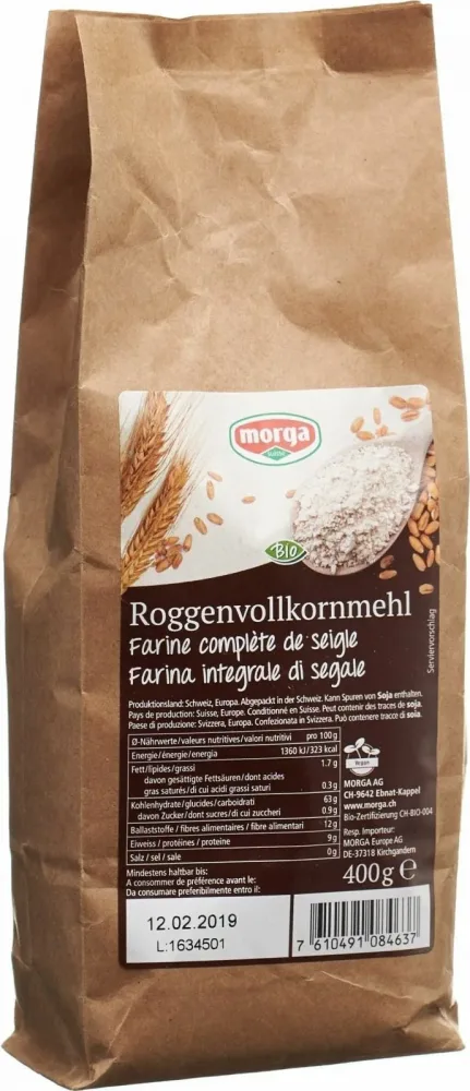 morga Roggenvollkornmehl Bio (400g)