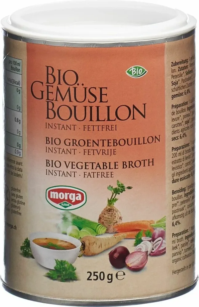 morga Gemüse Bouillon Fettfrei Bio Dose (250g)