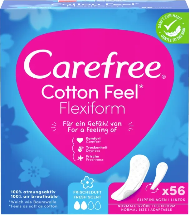 Carefree Cotton Feel Flexiform Frischeduft (56 Stk)