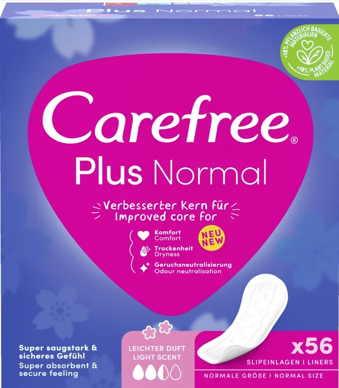 Carefree Plus Normal Leichter Duft (56 Stk)