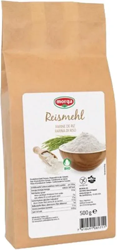 morga Reismehl Bio Knospe glutenfrei (500g)