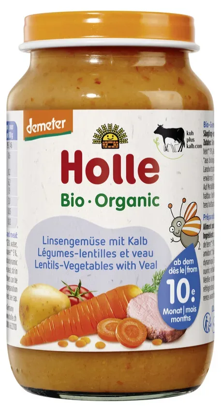 Holle Linsengemüse mit Kalb Bio (220g)