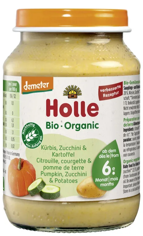Holle Kürbis, Zucchini & Kartoffel Bio (190g)
