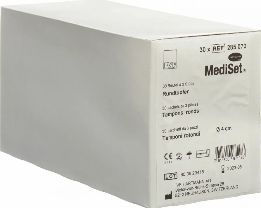 MediSet Rundtupfer steril 4cm (30x3 Stk)