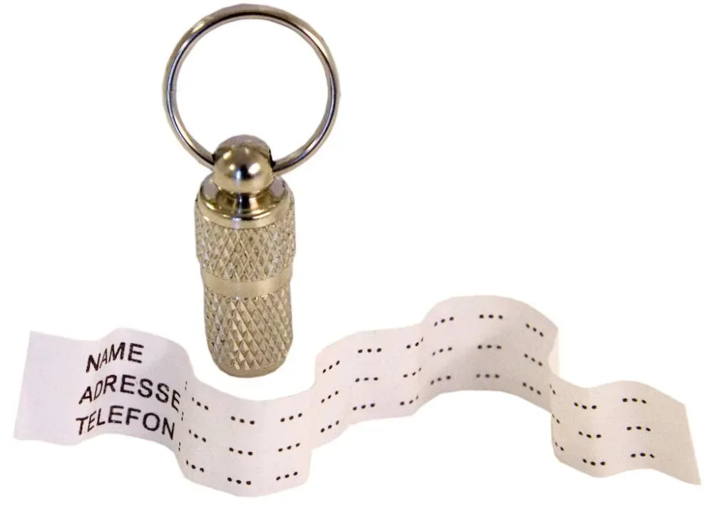 Beeztees Adressröhrchen für Katzen, silber, 2.2cm (1 Stk)