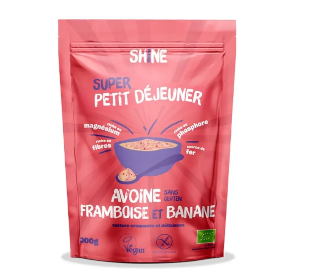 Shine Hafer Frühstück Himbeere & Banane (300g)