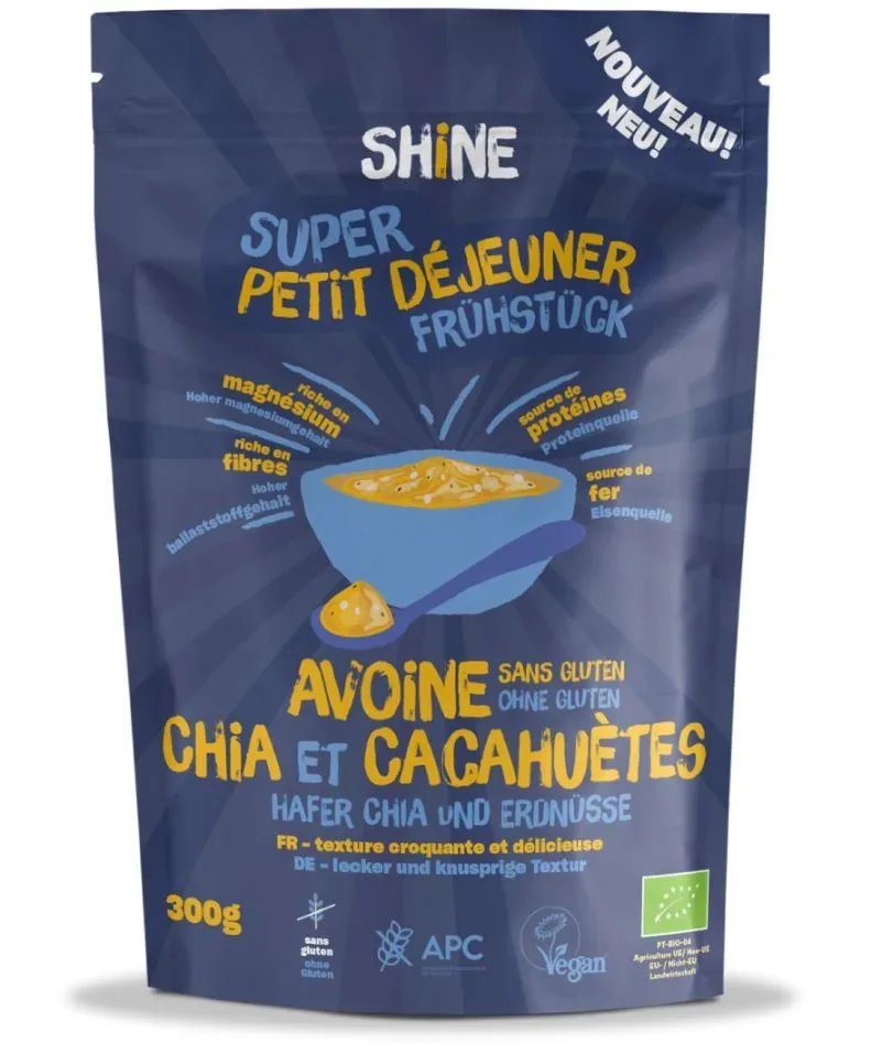 Shine Hafer Frühstück Chia & Erdnuss (300g)