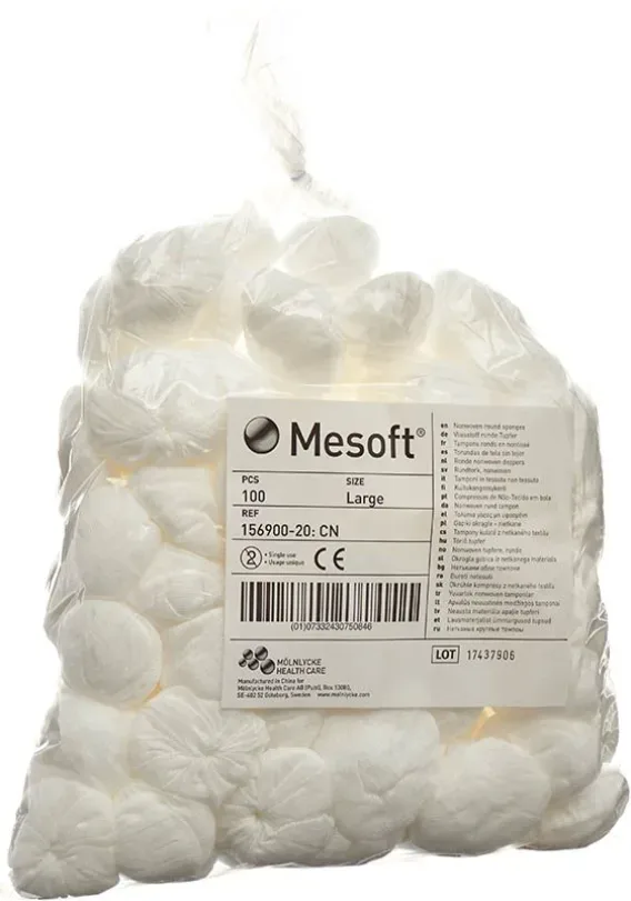 Mesoft Rundtupfer 45mm unsteril (100 Stk)