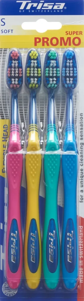 Trisa Flexible Head Zahnbürste Quattro soft (1 Stk)