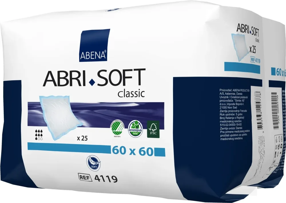 ABENA Abri Soft Classic Krankenunterlagen 60x60cm (25 Stk)