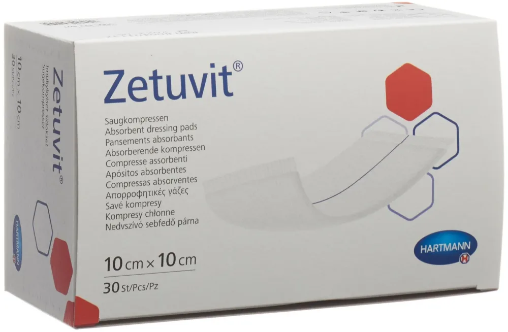 ZETUVIT Absorptionsverband 10x10cm 30 Stk