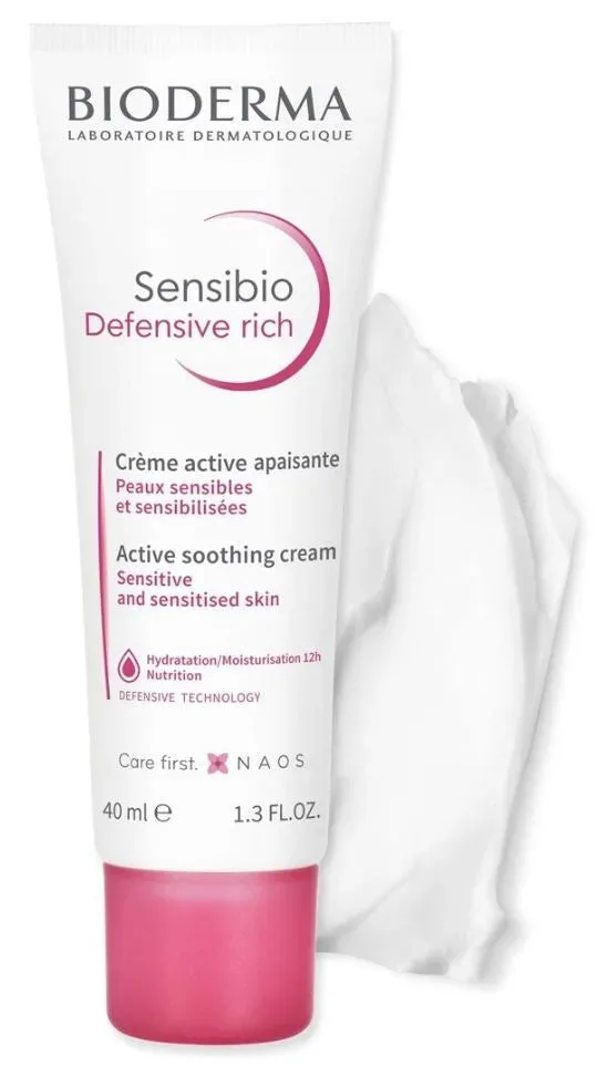 BIODERMA - Sensibio Défensive rich Beruhigende und feuchtigkeitsspendende Aktivcreme, Sensibio Defensive Rich, 40 ml