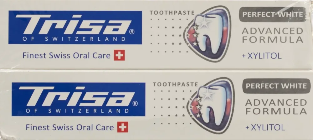 Trisa Zahnpasta Pure White Swiss Herbs Duo (2x75ml)