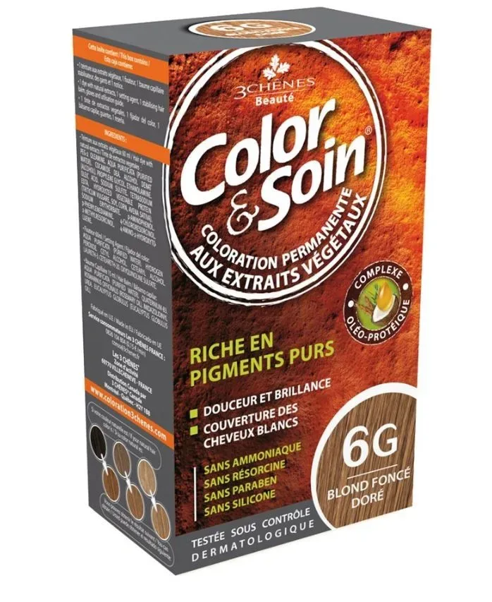 Color & Soin Coloration, 6G blond foncé doré (135ml)