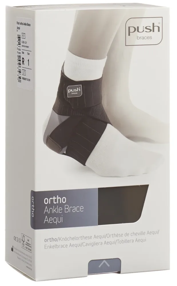 Push Ortho Aequi Fussgelenkband, 27-31cm, rechts, grau (1 Stk)