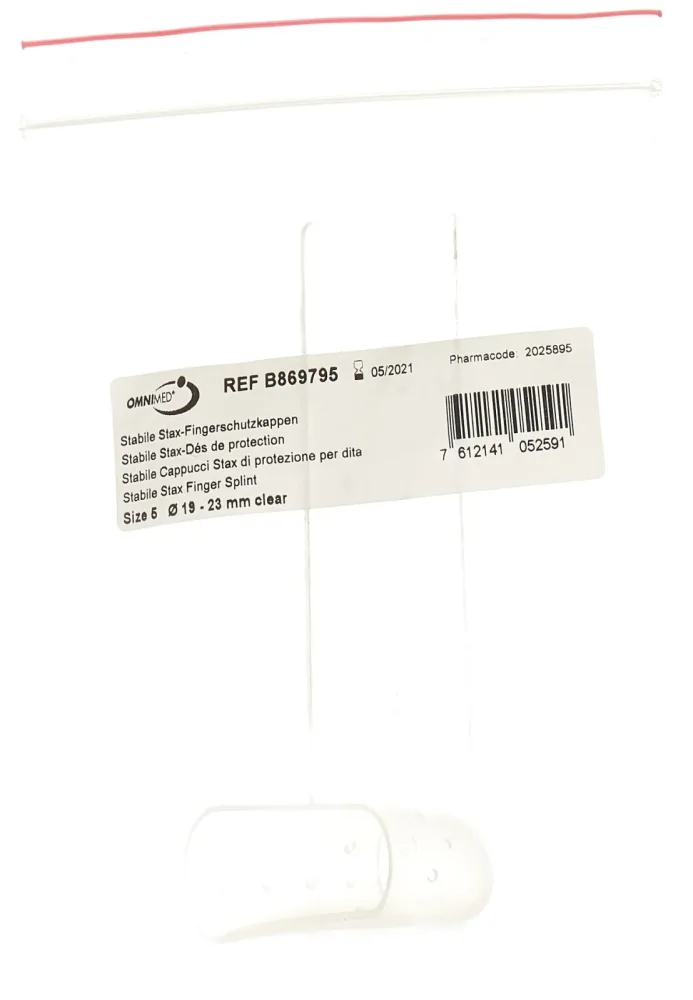 OMNIMED Stax-Fingerschutzkappen, Grösse 5, perforiert, transparent (1 Stk)