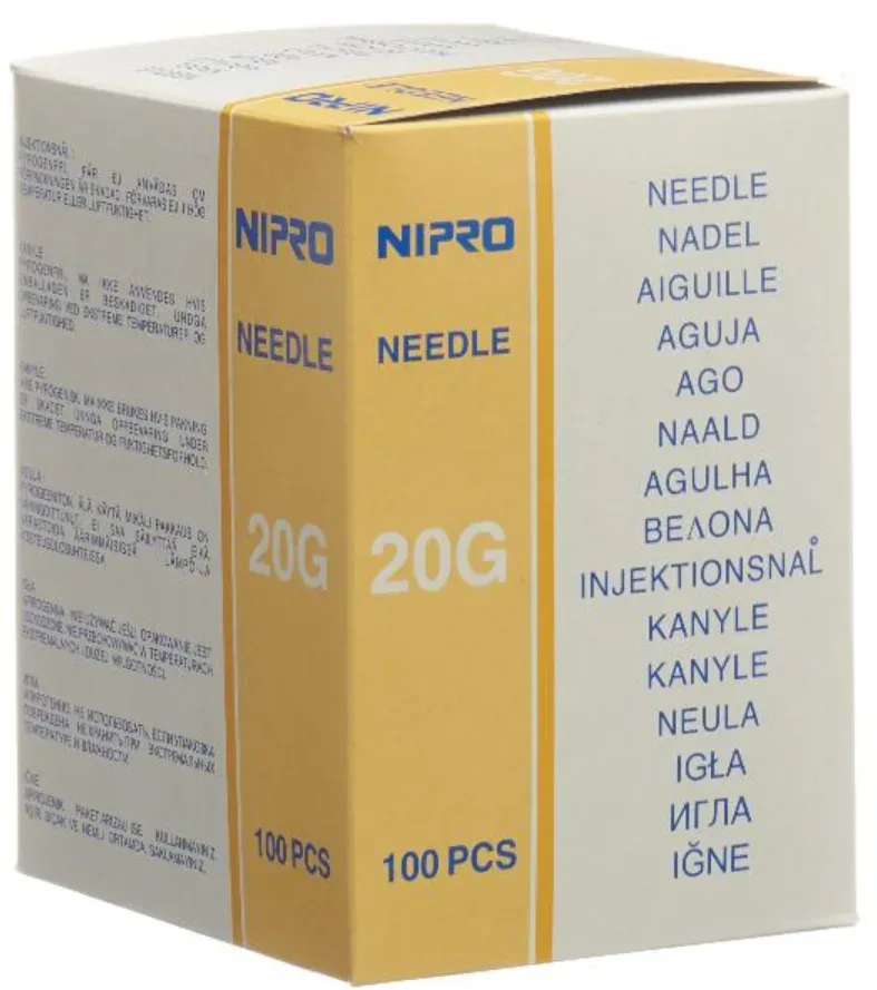 NIPRO Einmalkanülen, 0.9x70mm, 20Gx2 3/4