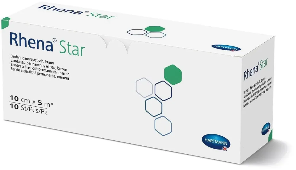 Rhena Star Elastische Binde, 10cmx5m, hautfarben, offen (10 Stk)